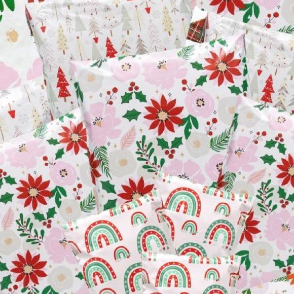 Festive Floral Poly Mailers 19x24 Pack of 10 - Picture 8 of 9